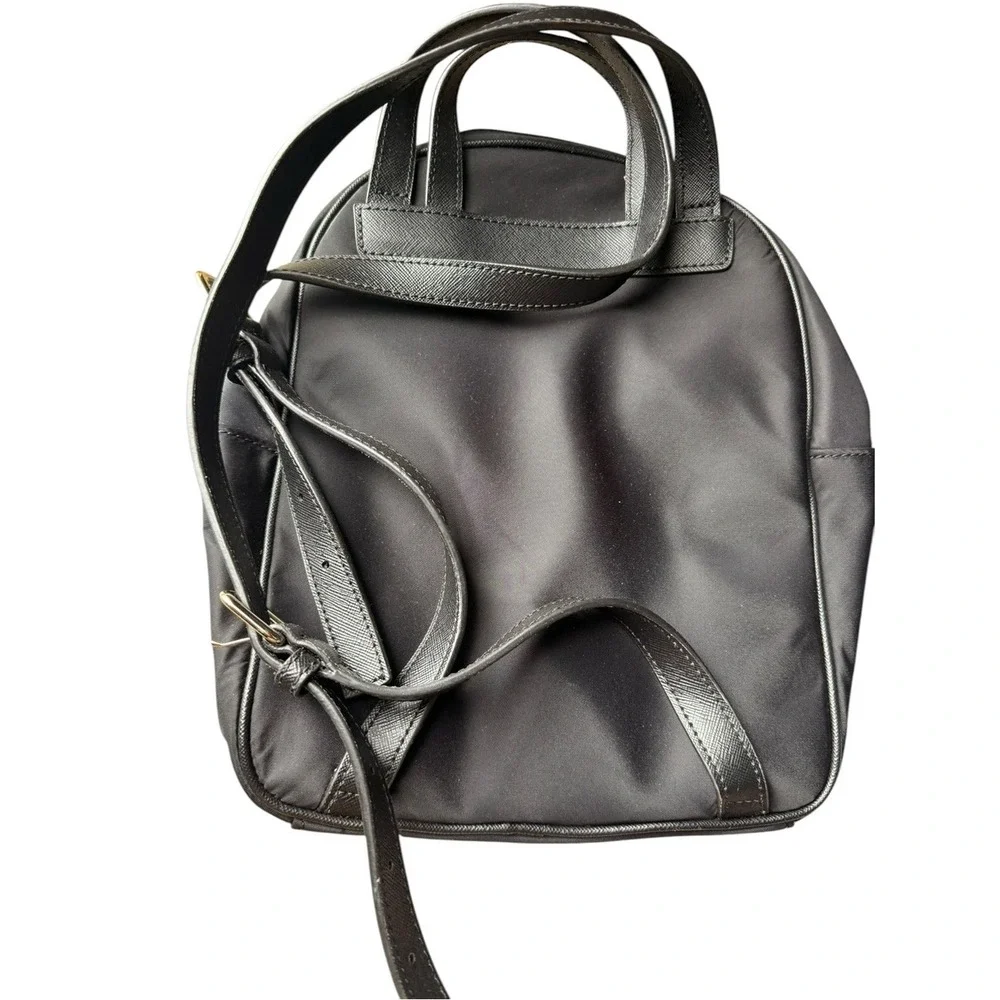 kate spade black nylon mini backpack with gold hardware